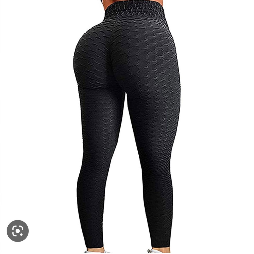 Viral Booty Plumping Textured Leggings TikTok Fitted Workout Squat Proof